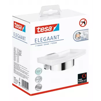 tesa ELEGAANT 40628-00000-00 muilo indas chromas (blizgus), baltas (satininis)