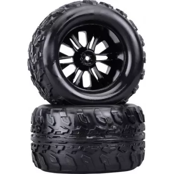 Reely 1:10 Monstertruck komplektiniai ratai juodi 2 vnt. (RE-6747333)