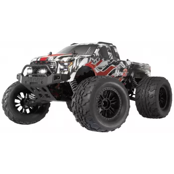 Reely New2 Super Combo Brushless 1:10 RC elektrinis Monster Truck 4WD 100% RTR 2.4 GHz su baterija, įkrovikliu ir siųstuvo baterijomis (RE-7766676)