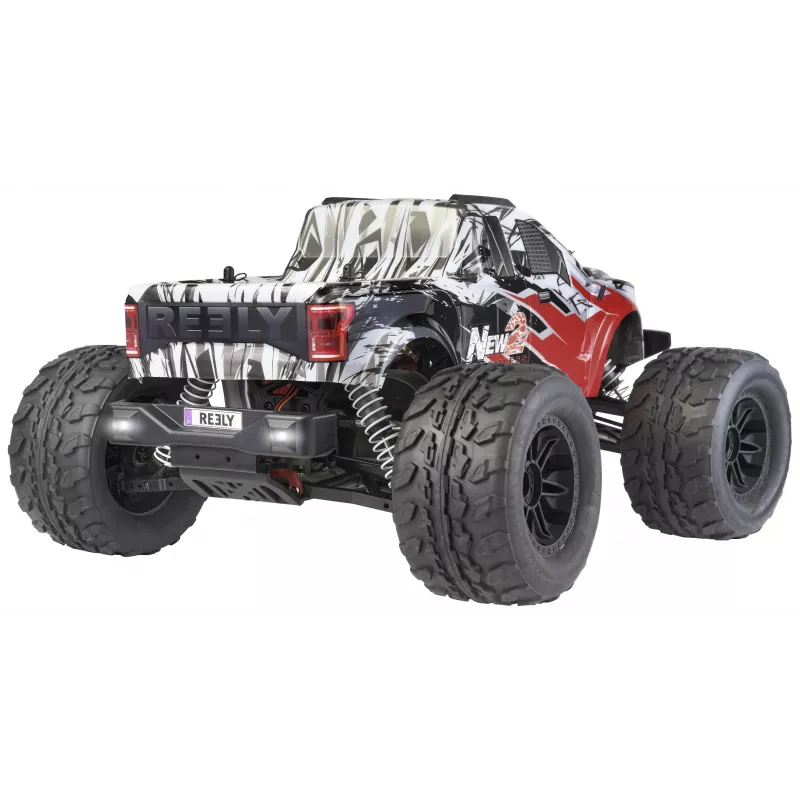 Reely New2 Super Combo Brushless 1:10 RC elektrinis Monster Truck 4WD 100% RTR 2.4 GHz su baterija, įkrovikliu ir siųstuvo baterijomis (RE-7766676)