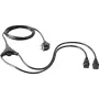 SYGONIX SY-5178378 IEC C14 į 2x IEC C13 maitinimo splitterio Y-kabelis, 2m, juodas