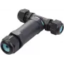 Sygonix SY-5516050 hermetiškas kabelių jungtis su varžtiniais gnybtais, IP68, 3 polių, juoda