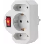 Sygonix SY-4673744 3 lizdų Schuko elektros ilgintuvas su apšviestu jungikliu - baltas