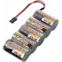 Reely NiMH RC akumuliatorių paketas 6 V 3700 mAh 5-Cell Sub-C Side-by-Side JR Plug RE-7856835