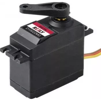 Reely D15022MG skaitmeninis servo su metaliniais krumpliaračiais, JR jungtimi, 15 kg/cm prie 6 V RE-7165944