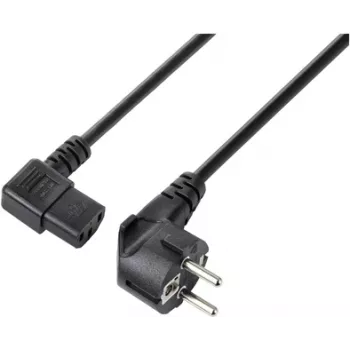 Sygonix SY-5243882 IEC C13 maitinimo kabelis, CEE 7/7 kampuotas Schuko į IEC C13 lizdą, 3 m, juodas