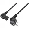 Sygonix SY-5243882 IEC C13 maitinimo kabelis, CEE 7/7 kampuotas Schuko į IEC C13 lizdą, 3 m, juodas