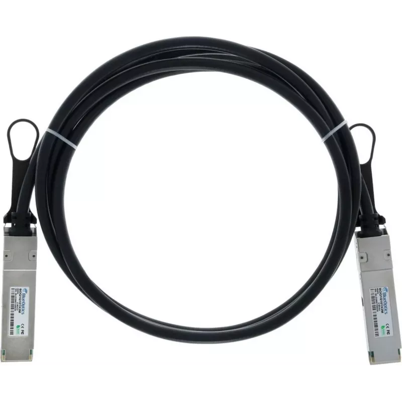 BlueLAN pasyvus QSFP112 Direct Attach kabelis, 400GBASE Ethernet, Infiniband, 1 metras (BOQ1Q101X1M-BL)