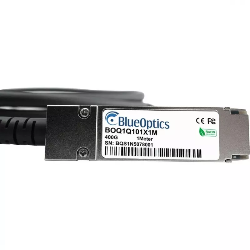 BlueLAN pasyvus QSFP112 Direct Attach kabelis, 400GBASE Ethernet, Infiniband, 1 metras (BOQ1Q101X1M-BL)