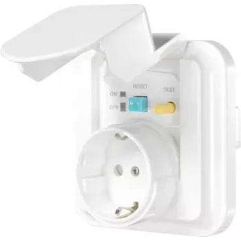 Sygonix SY-5775152 1 lizdo įleidžiamas RCD apsauginis lizdas su padidinta apsauga nuo prisilietimo IP44 baltas