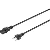 Sygonix SY-5042720 IEC C13 maitinimo laidas, CEE 7/7 kampuotas Schuko kištukas į IEC C13 lizdą, 2 m, juodas