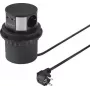 SYGONIX SY-4780156 elektros skirstytuvas bokštas su 8 kištukiniais lizdais, 2 USB-A ir 1 USB-C, 1,5 m kabeliu, juodas/sidabrinis