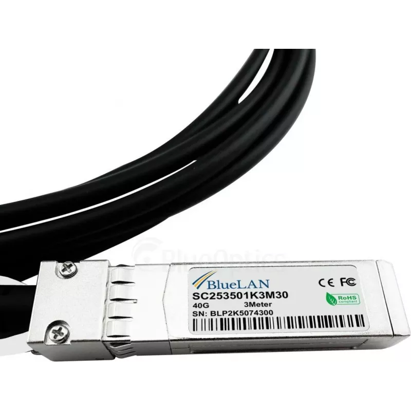 BlueLAN 40G QSFP+ į 4x10G SFP+ pasyvus tiesioginio prijungimo išskaidymo kabelis, 5m, 26 AWG, suderinamas su NVIDIA L45593-D178-B50 L45593-D178-B50-BL