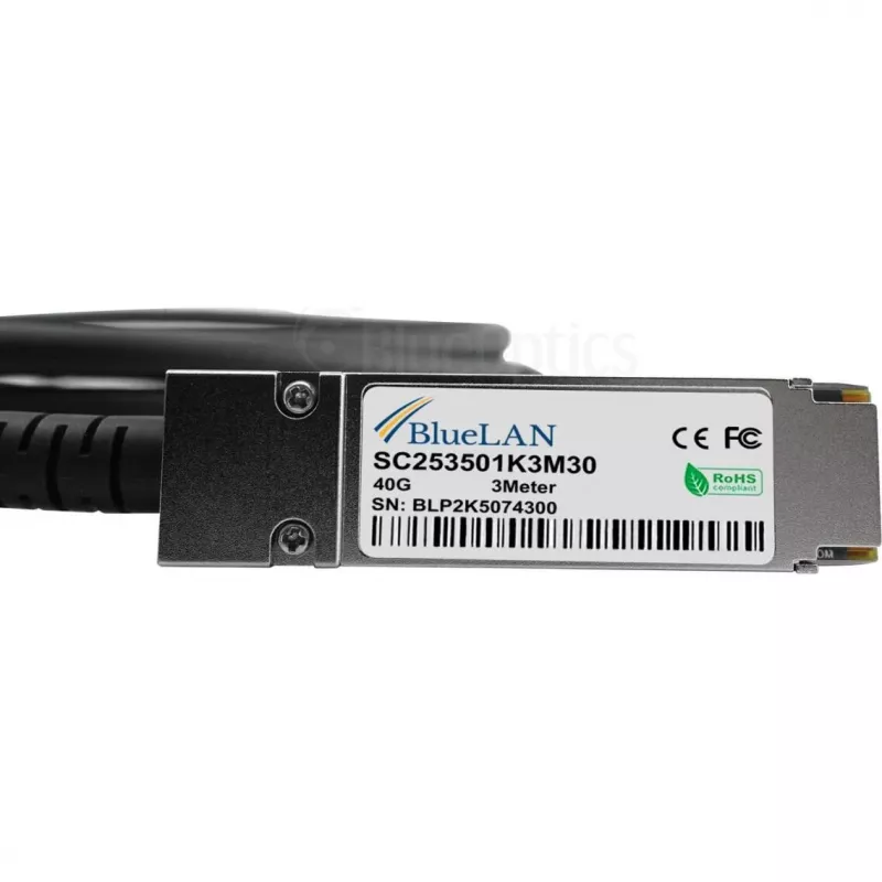 BlueLAN 40G QSFP+ į 4x10G SFP+ pasyvus tiesioginio prijungimo išskaidymo kabelis, 5m, 26 AWG, suderinamas su NVIDIA L45593-D178-B50 L45593-D178-B50-BL