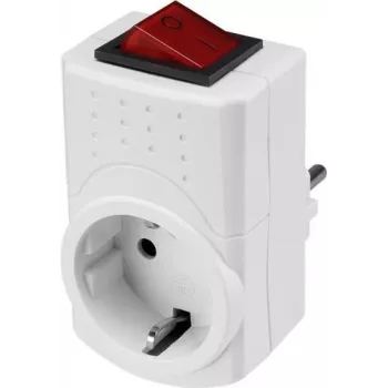 Sygonix SY-5045292 perjungiamas Schuko adapterio kištukas, baltas