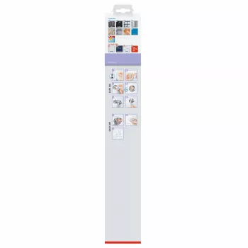 tesa MOON WHITE dvigubas rankšluosčių laikiklis, savaiminio klijavimo, 2 rankšluosčių strypai, metalas, matinis baltas 40572-00000-00