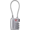 Sygonix SY-5044450 3 skaitmenų derinimo kabelio spyna 33 mm sidabrinė