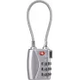 Sygonix SY-5044450 3 skaitmenų derinimo kabelio spyna 33 mm sidabrinė