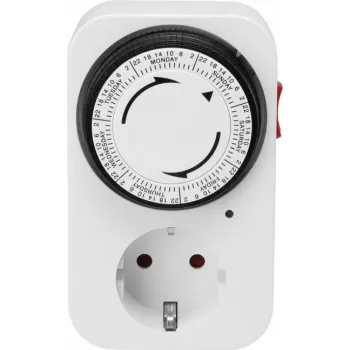 Sygonix SY-5045304 Analoginis savaitinis laikmatis 3680 W IP20 Baltas