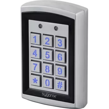 Sygonix SY-6428612 RFID kodų klaviatūra su apšviestais klavišais, IP66, paviršinio montavimo, 12-24 V DC/AC, 2000 vartotojų