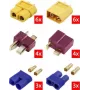 Reely RE-6699867 XT60 į T-Plug ir EC3 auksu padengtas Y formos adapterio kabelis