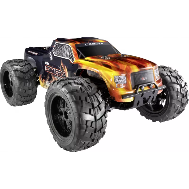 Reely Cimera Black Brushless 1:10 RC Monster Truck 4WD RTR 2.4 GHz su baterija ir įkrovikliu (RE-6914403)