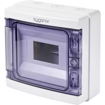 Sygonix SY-5491852 paviršinio montavimo mažoji skirstomoji dėžutė, 8 moduliniai vienetai, 1 eilė, balta