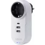 Sygonix SY-4512996 tarpinis kištukas su USB, baltas