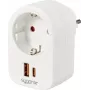 Sygonix SY-6713236 maitinimo lizdo adapteris su 2 USB prievadais, Type F, 3680 W, baltas