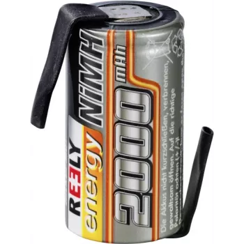 Reely NiMH vienaląstė baterija 1,2 V 2000 mAh su litavimo kontaktuku (RE-7851720)