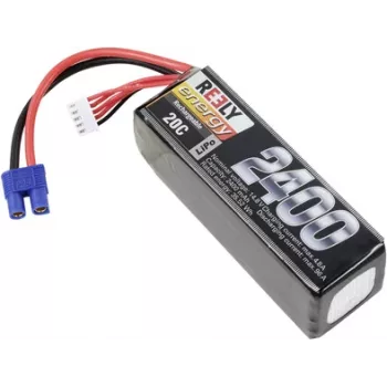 Reely LiPo akumuliatorių paketas 14.8V 2400mAh 4S 20C Softcase EC3 RE-7853466