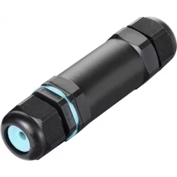 Sygonix SY-5498972 hermetiškas kabelių jungtis su varžtiniais gnybtais, IP68, 3 polių, 32 mm x 118 mm, juoda