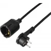 Sygonix SY-7169684 maitinimo prailginimo kabelis 16 A 2 m H05VV-F 3G 1,5 mm² juodas