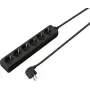 SYGONIX SY-4890992 elektros skirstytuvas, 6 Schuko lizdai, be jungiklio, juodas, 1,5 m laidas