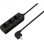 SYGONIX SY-4892462 elektros skirstytuvas be jungiklio, 6 Schuko lizdai, 1,5 m laidas, juodas