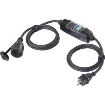 Sygonix SY-6052178 PRCD nešiojamas apsauginės išjungimo įtaisas prailginimo kabelis 230 V/AC 3 m juodas IP44