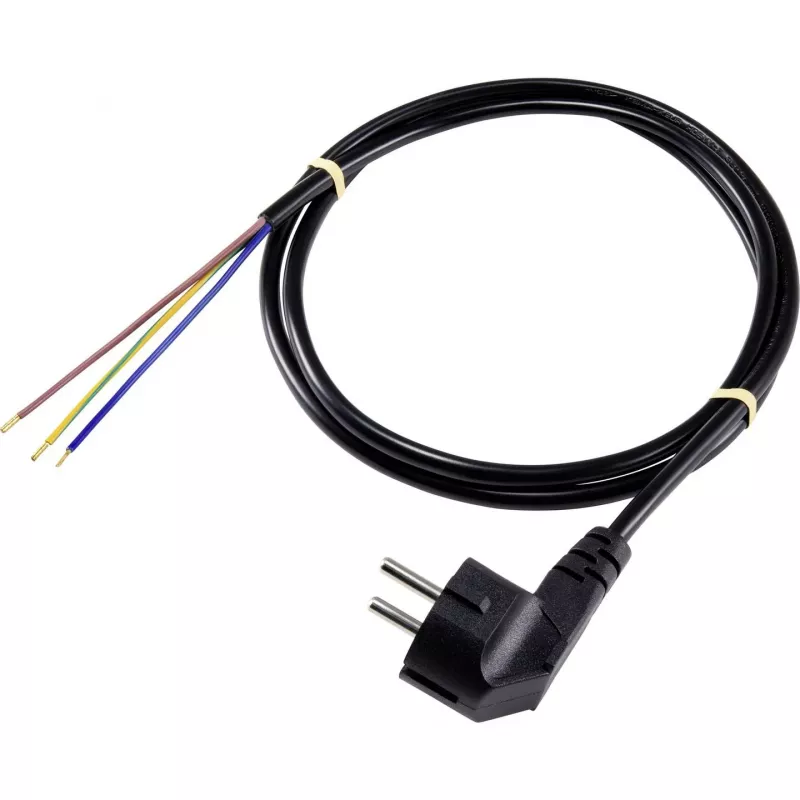 Sygonix SY-5043488 šaltojo prietaiso maitinimo laidas, juodas, 1,5 m, Schuko į IEC C13