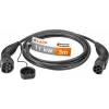 LAPP Type 2 EV įkrovimo kabelis Mode 3 11 kW 3 fazių 16 A 3 m juodas 75747