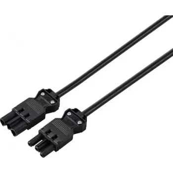 Sygonix SY-6676356 prailgintuvas, juodas, 1,5 m, Schuko kampuotas kištukas į Schuko lizdą, 16 A, 3680 W