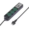 Sygonix SY-6786454 sodo rozetė su mechaniniu laikmačiu, 3 vietų, IP44, atspari purslams, 3680 W, juoda/žalia