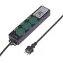 Sygonix SY-6786454 sodo rozetė su mechaniniu laikmačiu, 3 vietų, IP44, atspari purslams, 3680 W, juoda/žalia