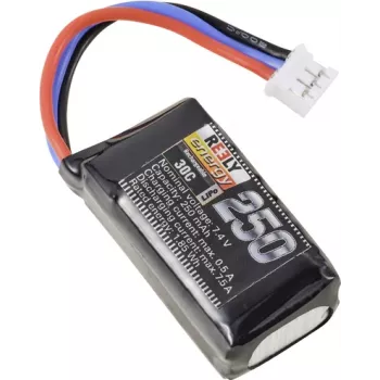 Reely LiPo akumuliatorius 7,4 V 250 mAh 2S 30C Softcase plokščiasis jungtis (RE-7845954)