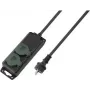 SYGONIX SY-5145338 maitinimo juosta su 6 Schuko lizdais, 1,5 m kabeliu, juoda/žalia