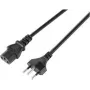 Sygonix SY-5243896 šaltojo prietaiso maitinimo kabelis CEE 7/7 į IEC C13 kampuotas 5 m juodas