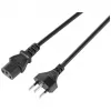 Sygonix SY-5243896 šaltojo prietaiso maitinimo kabelis CEE 7/7 į IEC C13 kampuotas 5 m juodas