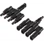 Sygonix saulės adapteris T- jungtis 4 į 1 1000 V DC SY-6408002 Y-jungtis saulės sistemoms