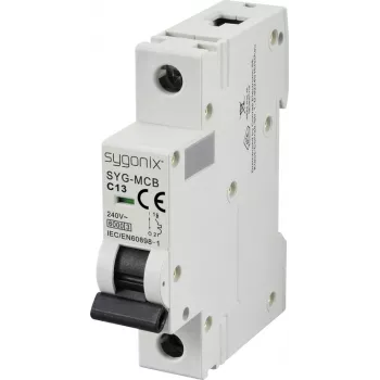 Sygonix SY-6440890 SYG-MCB 1P C13 6kA automatinis grandinės pertraukiklis 13A 240V AC