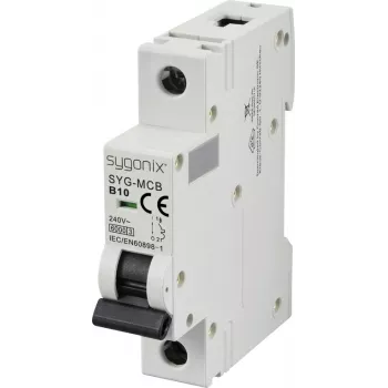 Sygonix SY-6440876 SYG-MCB 1P/B10/6KA modulinis automatinis jungiklis, 1 polius, 10 A, 240 V AC