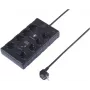 Sygonix SY-4751202 8 vietų apsaugos nuo viršįtampių elektros skirstytuvas, juodas, 1,5 m