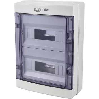 Sygonix SY-6696060 mažas paviršinis skirstomasis skydas, 24 moduliai, 2 eilės, IP40, baltas